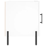 Comodini 2 pz Bianco Lucido 40x40x50 cm in Legno truciolato