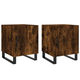 Comodini 2 pz Rovere Fumo 40x40x50 cm in Legno truciolato