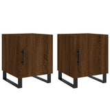 Comodini 2 pz Rovere Marrone 40x40x50 cm in Legno truciolato