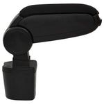 Bracciolo per Auto Nero 14,5x31,5x(30-48) cm in ABS