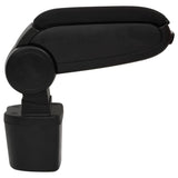 Bracciolo per Auto Nero 14,5x31,5x(30-48) cm in ABS
