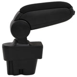 Bracciolo per Auto Nero 12x36x(33,5-48) cm in ABS