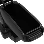 Bracciolo per Auto Nero 15x35x(33-49,5) cm in ABS