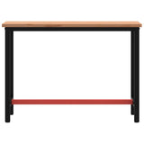 Banco da Lavoro 115x55x81,5 cm Legno Massello Faggio e Metallo