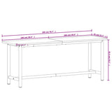 Banco da Lavoro 200x55x81,5 cm Legno Massello Faggio e Metallo