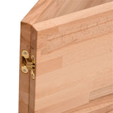 Banco da Lavoro 220x55x81,5 cm Legno Massello Faggio e Metallo