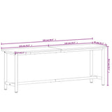 Banco da Lavoro 220x55x81,5 cm Legno Massello Faggio e Metallo