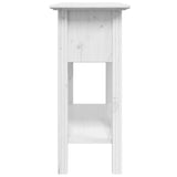 Tavolo Consolle BODO 91x35x74 cm Legno Massello Pino Bianco