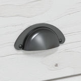 Tavolo Consolle BODO 91x35x74 cm Legno Massello Pino Bianco