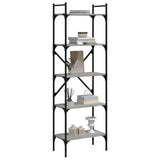 Libreria Grigio Sonoma 5 Ripiani 56x31,5x174 cm truciolato