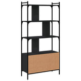 Libreria con Ante Nera 76,5x30x154,5 cm Legno truciolato