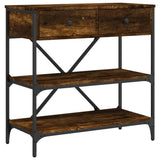 Tavolino Consolle Rovere Fumo 75x34,5x75cm Legno truciolato