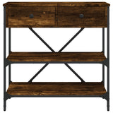 Tavolino Consolle Rovere Fumo 75x34,5x75cm Legno truciolato