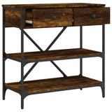 Tavolino Consolle Rovere Fumo 75x34,5x75cm Legno truciolato