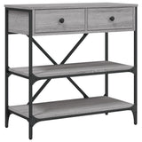 Tavolino Consolle Grigio Sonoma 75x34,5x75cm Legno truciolato