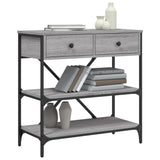 Tavolino Consolle Grigio Sonoma 75x34,5x75cm Legno truciolato