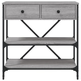 Tavolino Consolle Grigio Sonoma 75x34,5x75cm Legno truciolato