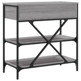 Tavolino Consolle Grigio Sonoma 75x34,5x75cm Legno truciolato