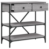 Tavolino Consolle Grigio Sonoma 75x34,5x75cm Legno truciolato