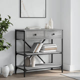 Tavolino Consolle Grigio Sonoma 75x34,5x75cm Legno truciolato