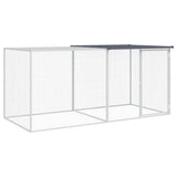 Gabbia per polli con tetto antracite 203x98x90 cm in acciaio zincato