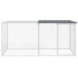 Gabbia per polli con tetto antracite 203x98x90 cm in acciaio zincato