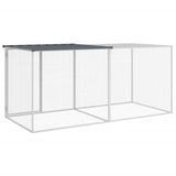 Gabbia per polli con tetto antracite 203x98x90 cm in acciaio zincato