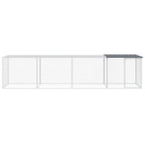 Gabbia Polli con Tetto Antracite 403x98x90 cm Acciaio Zincato