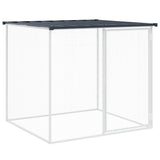 Gabbia Polli con Tetto Antracite 603x98x90 cm Acciaio Zincato