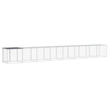 Gabbia Polli con Tetto Antracite 803x98x90 cm Acciaio Zincato
