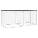 Gabbia per polli con tetto antracite 203x98x90 cm in acciaio zincato