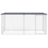 Gabbia per polli con tetto antracite 203x98x90 cm in acciaio zincato