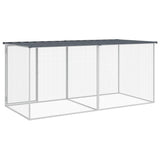 Gabbia per polli con tetto antracite 203x98x90 cm in acciaio zincato