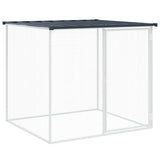 Gabbia per polli con tetto antracite 203x98x90 cm in acciaio zincato