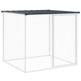 Gabbia Polli con Tetto Antracite 403x98x90 cm Acciaio Zincato