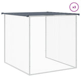 Gabbia Polli con Tetto Antracite 403x98x90 cm Acciaio Zincato