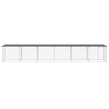 Gabbia Polli con Tetto Antracite 603x98x90 cm Acciaio Zincato