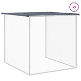 Gabbia Polli con Tetto Antracite 603x98x90 cm Acciaio Zincato