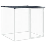 Gabbia Polli con Tetto Antracite 803x98x90 cm Acciaio Zincato