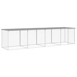 Gabbia Polli Tetto Grigio Chiaro 403x98x90 cm Acciaio Zincato