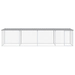 Gabbia Polli Tetto Grigio Chiaro 403x98x90 cm Acciaio Zincato