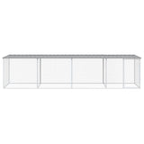 Gabbia Polli Tetto Grigio Chiaro 403x98x90 cm Acciaio Zincato