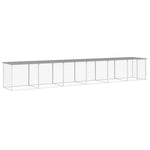 Gabbia Polli Tetto Grigio Chiaro 603x98x90 cm Acciaio Zincato