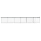 Gabbia Polli Tetto Grigio Chiaro 603x98x90 cm Acciaio Zincato