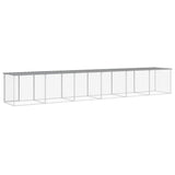 Gabbia Polli Tetto Grigio Chiaro 603x98x90 cm Acciaio Zincato