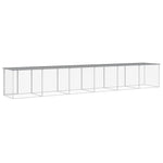Gabbia Polli Tetto Grigio Chiaro 603x98x90 cm Acciaio Zincato