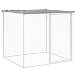 Gabbia Polli Tetto Grigio Chiaro 603x98x90 cm Acciaio Zincato