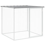 Gabbia Polli Tetto Grigio Chiaro 603x98x90 cm Acciaio Zincato