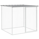 Gabbia Polli Tetto Grigio Chiaro 603x98x90 cm Acciaio Zincato