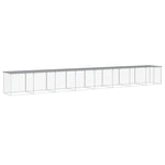 Gabbia Polli Tetto Grigio Chiaro 803x98x90 cm Acciaio Zincato